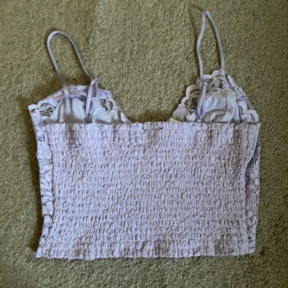 EXPRESS Lilac Purple Crop Top Size Small - Picture 5 of 7